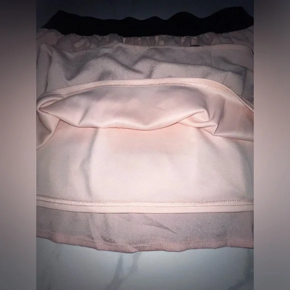 EUC STOOSH pink with black lace mini a-line skirt size xl - Picture 3 of 6